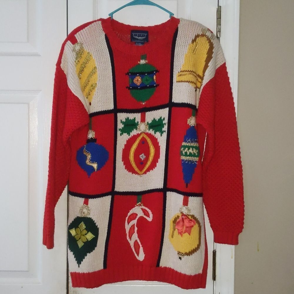 Vintage Best American Clothing Co Ugly Christmas  Sweater  Sz M